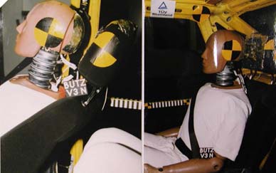 Bild 4: Endposition Beifahrer (links) und Mitfahrerl